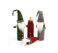 (As show, One size) Christmas Wine Bottle Cover, 3pcs Handmade Christmas Wine Bottle Covers Bags or Christmas Party Decorations Festival Dinner Party Table Holiday Gifts