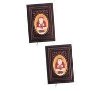 (As show, One size) Ciieeo 2 Pcs Christmas Notebook Leather Scrapbook Office Antique Sketchbook The Office Stocking Stuffers Party Bag Filler Hardcover Retro Notepad