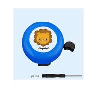 (As show, One size) Classic Bicycle Bell Aluminum Loud Bicycle Bell Bicycle Accessories-Cartoon Model Blue Lion + Tools (Two)