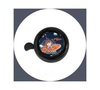 (As show, One size) Classic Bicycle bell Aluminum Loud - European and American left hand bell black spaceship (crystal drop standard style) (one)