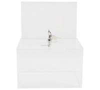 (As show, One size) Clear Donation Box Suggestion Box with Lock Complain Letter Box Donation Box for Fundraising