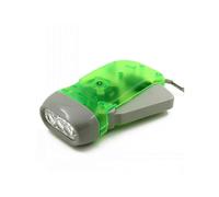 (As show, One size) Clear Hand Crank Flashlight, 1 Pack Squeeze Clockwork Torches for Kids and Adults, No Batteries Required green