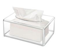 (As show, One size) Clear Rectangle Acrylic Tissue Box for Home, Bathroom, Table, Desk