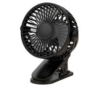 (As show, One size) Clip on Fan Usb Charging Outdoor Portable Student Dormitory Rotating Silent 3-Speed Adjustable Fan compatible with Bedroom Office,A