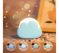 (As show, One size) Cloud Kids Night Light, Baby Night Light, with 4 Intensities and Silicone Strap, Rechargeable Led Night Light, Bedside Lamp for Kids Room, Ideal for B
