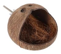 (As show, One size) Coconuts Shell Nest Cage Coconuts Shell Bird Nest Bird Breeding Bird House Parrot House