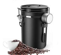 (As show, One size) coffee jar airtight 500g beans,1.8Lbeans container, vacuum coffee box with spoon storage jar Compatible coffee powder,tea,cocoa