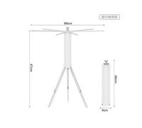 (As show, One size) Collapsible Portable Tripod Clothes Drying Hangers,Height-Adjustable Aluminium Alloy Laundry Rack for Travel,Removable Hanger