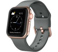 (As show, One size) Compatible with Apple Watch Bands 41mm 40mm 38mm, Soft Silicone Sport Wristbands Replacement Strap with Classic Clasp for iWatch Series SE 7 6 5 4 3 2