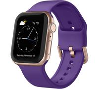 (As show, One size) Compatible with Apple Watch Bands 41mm 40mm 38mm, Soft Silicone Sport Wristbands Replacement Strap with Classic Clasp for iWatch Series SE 7 6 5 4 3 2