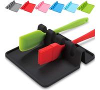(As show, One size) Cooking spoon rest silicone spoon rest kitchen utensil rest spoon holder cooking spoon holder kitchen utensil holder utensil rest cutlery holder kitch