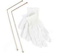 (As show, One size) Copper Dowsing Rods 2PCS Divining Rods+Dowsing Pendulum + Divination Mat- compatible with Divining Water,Treasure,Buried Items Etc