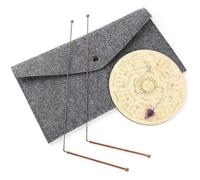 (As show, One size) Copper Dowsing Rods Spiritual and Divining Pendulum Board Mat Kit for ,Divining Water,Energy Healing
