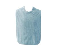 (As show, One size) Coral Fleece Dining Clothing Guard Protector Cover for Women Men Senior Citizens Washable Reusable Adult Large Towel Bib Blue