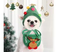 (As show, One size) Costume de Nol pour Animaux, Vtements de Nol pour Chien Bonnet de Noel et charpe Mignon, Foulard Tour de Cou Rglable pour Chiens Chats Animaux pour An