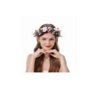 (As show, One size) Couronne de fleurs pour filles pour femmes, guirlande, bandeau de mariage, bandeau de mariage, diadme, taille unique