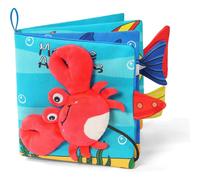 (As show, One size) (Crab) Baby Awareness Cloth Book, Children's Educational Toy Gift Idea From Birth, Soft Crinkled Book with Animals