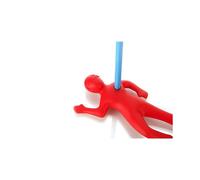 (As show, One size) Creative Exuto Pen Cylinder Gift Stationery Creative Kinky Plastic Cylinder Brush Little Red Man Office Pendulum