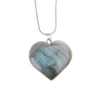 (As show, One size) Crystal Stone Heart Necklace Female Temperament Niche Silver Collarbone Chain Korean Student Adjustable Chain Jewelry