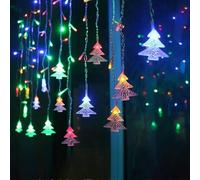 (As show, One size) Curtain Lights, 96 LED String Lights 3m*0.65m, 8 Lighting Modes, Window Decoration, Christmas, Wedding, Birthday, Home, Patio RGB [Energy Class G]