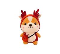 (As show, One size) Cute and Soft Squirrel Animal (Elk, 25cm) Creative Squirrel Cute Doll Transforms into Elk Filled Plush Toy