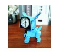 (As show, One size) Cute Boy Kids Alarm Clock Cartoon Robot Toy Dog Desk Clock Funny ReversibleRandom Color