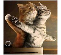 (As show, One size) Cute for Cat DIY 5D Full Drill Diamond Painting Embroidery for Cross Stitch Home