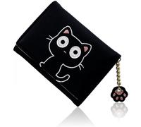 (As show, One size) Cute Slim Womens Leather Wallet,Small Blocking Trifold Wallets for Girls and Ladies with ID Window---blue