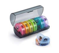 (As show, One size) Daily Pill Organizer,weekly Am-pm Pill Box,7 Day Pill Boxes Medicine Case Black