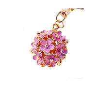 (As show, One size) Daisy Flower Keychain Keyring Purse Bag Charm Pendant Keychain Hanging Decorations Handbag Pendant(purple4pcs)