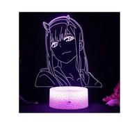 (As show, One size) Darling in The Franxx Zero Two 002 3D Illusion Night Light Lamp