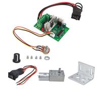 (As show, One size) DC12V Geared Motor Turbo Worm Reduction Machinery Transmission Parts with Governor JGY37012V20RPM