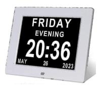 (As show, One size) Dementia Clock Alzheimers Clock Large Digital Calendar Clock For Seniors,clock With Day And Date F(7 Inches) (WS)
