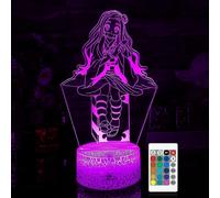 (As show, One size) Demon Slayer Night Light Kids Room LED Dcor Lamp with Remote control/16 Colors as Birthday Gifts or Present for Boys/Girls/Baby (Night Light-1