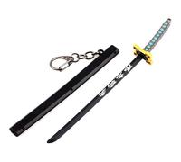 (As show, One size) Demon Slayer Sword Mini Katana Keychains Anime Figure Tanjiro For Men Kimetsu No Yaiba Zenitsu Key Chain Cosplay Pendant