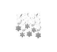 (As show, One size) DERAYEE 20 Pieces Snowflake Swirls Hanging Ceiling Decorations Cutout Decorations Party Supplies For Santa Party Xmas Accessories