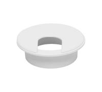 (As show, One size) Desk Grommet 10 Pcs Round Recessed Cable Grommets 50mm Plastic Cover Grommet Way Cable Tidies For Desk Table (white)