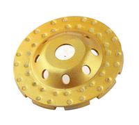 (As show, One size) Diamond Grinding Cup Wheel Bowl Cutting Disc Double Row Polishing Pad Hardware Gold 125mm