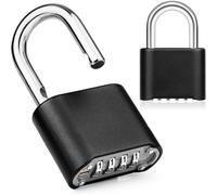 (As show, One size) Digit Combination Padlock, 1Pcs Zinc Alloy Waterproof Combination Padlock for Doors, Schools, Fences and Garages