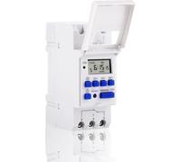 (As show, One size) Digital Programmable Timer LCD Display Weekly Programmable Time Switch Time Delay Relay 16on & 16off Timer(12V)