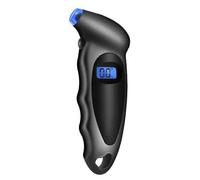 (As show, One size) Digital Tire Pressure Gauge 150 Psi 4 Settings For Car Truck Bicycle With Backlit Lcd And Non-slip Grip grey