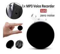 (As show, One size) Digital Voice Recorder Mini Brooch Sound Recorder Professional Long Distance Voice Recorder MP3 Pla