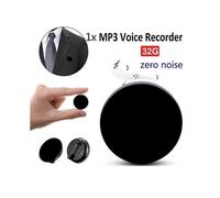 (As show, One size) Digital Voice Recorder Mini Brooch Sound Recorder Professional Long Distance Voice Recorder MP3 Player - 32GB