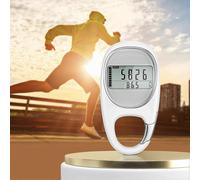 (As show, One size) Digital Walking Pedometer (Random Color), Wearable Fitness Tracker with Clip, 3D Sports Walking Pedometer with Clip and Burning Calorie Counter for Me