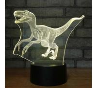 (As show, One size) Dinosaur 3D Night Light for Kids, 3D Led Illusion Lamp Three Patterns 7 Colors Change Decor Lamp, 3D Illusion Lamp Toys Lamp Toys