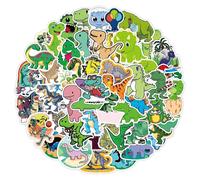 (As show, One size) Dinosaur Stickers Cute Waterproof Vinyl Stickers For Children And Adolescents Computer Cups Bicycle Luggage Mobile Phone Car Cartoon Animal Stickers