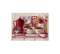 (As show, One size) Diy 5d Full Drill Diamond Painting Fruit Jars And Flower Baskets Diamond Embroidery Dining Room Still Life Decorative Painting 12X16 inch