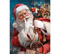 (As show, One size) DIY Diamond Painting Christmas Gift Complete Kits 30x40cm, 5D Embroidery Diamond Painting Christmas Full Cross Stitch Kit Art Craft For Home Wall Deco