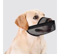 (As show, One size) Dog Muzzle, Muzzle with Adjustable Straps, Covered with Soft PVC Mesh, Safe and Breathable, Prevents Barking, Ingesting Debris and Biting Stranger Bla