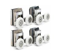 (As show, One size) Door CasterShower Rollers Casters Shower Sliding Door 23mm Replacement Bearing Nylon Zin Alloy